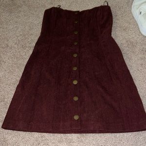 brand new corduroy button up mini dress